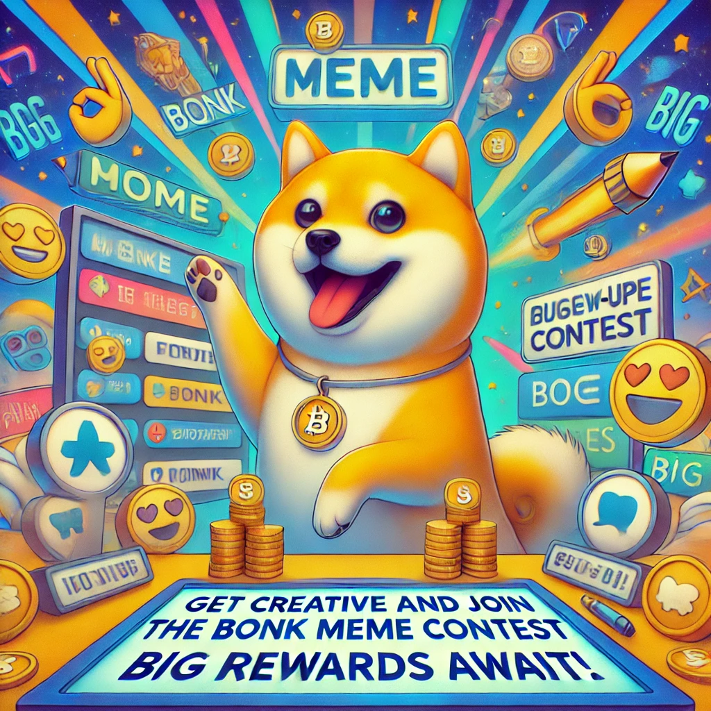 Get creative and join the BONK meme contest! Big rewards await! (Dogcoin.com, 2024)